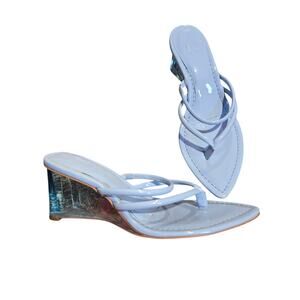 Women's J. Lo Jennifer Lopez Blue "Zurin" Strappy Heels | Size 9.5